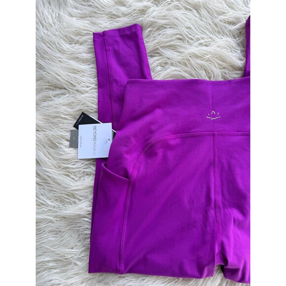 Beyond Yoga PowerBeyond Strive High Rise Pocket Leggings Violet Berry Size XL - Picture 7 of 10